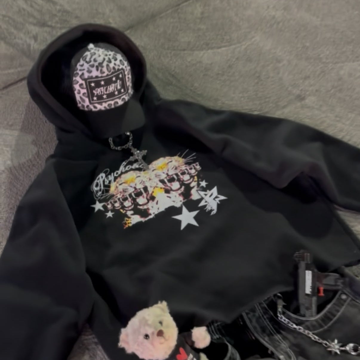 Leopard Cropped Hoodie