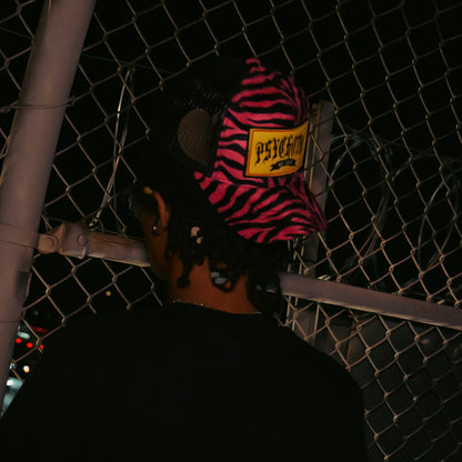 Zebra Hat-Hot pink
