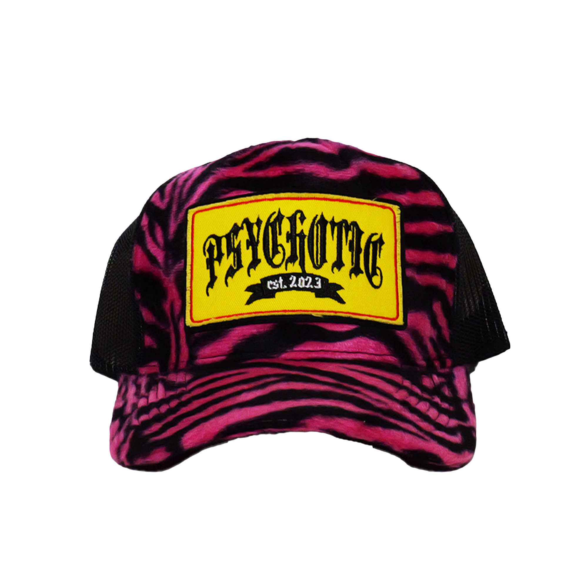 Zebra Hat-Hot pink