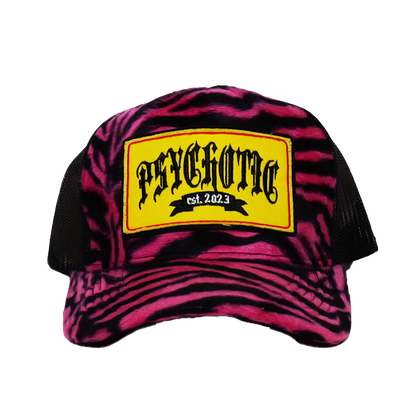 Zebra Hat-Hot pink